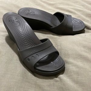 Crocs Platform Sandals Dark Brown 8W